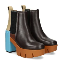 UNITED NUDE Botines con tacón de Mujer GRIP CHELSEA MID IV COFFEE MIX