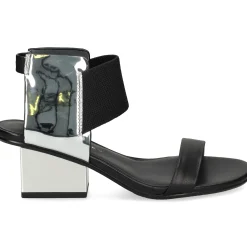UNITED NUDE Sandalias con tacón de Mujer RAILA MID SILVER