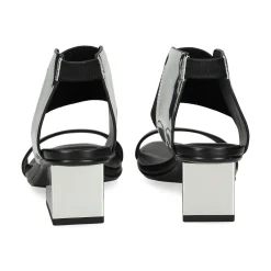 UNITED NUDE Sandalias con tacón de Mujer RAILA MID SILVER