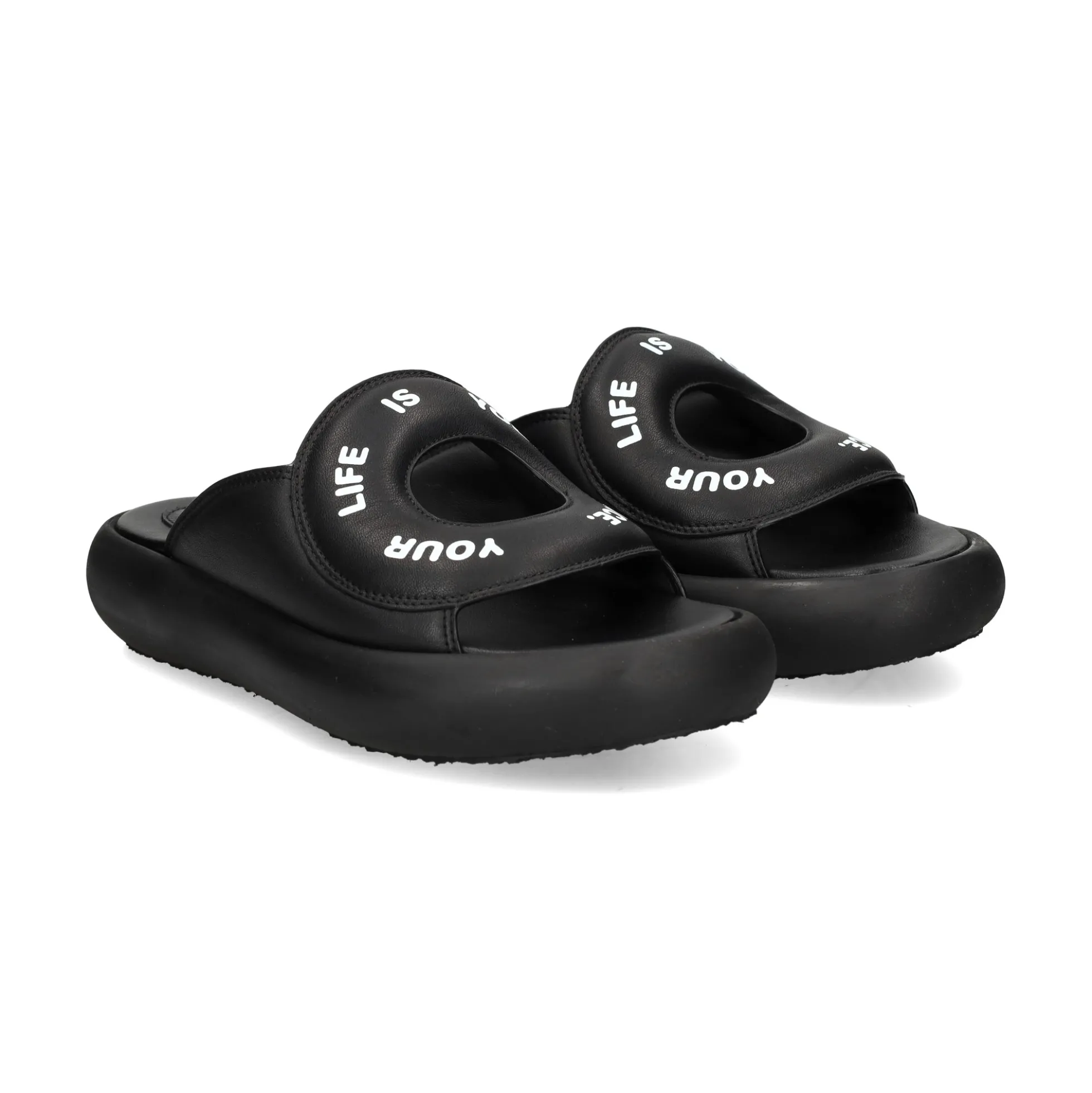 VIC MATIE Sandalias planas de Mujer 1E1208D 101 NEGRO