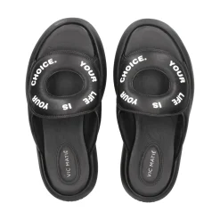 VIC MATIE Sandalias planas de Mujer 1E1208D 101 NEGRO