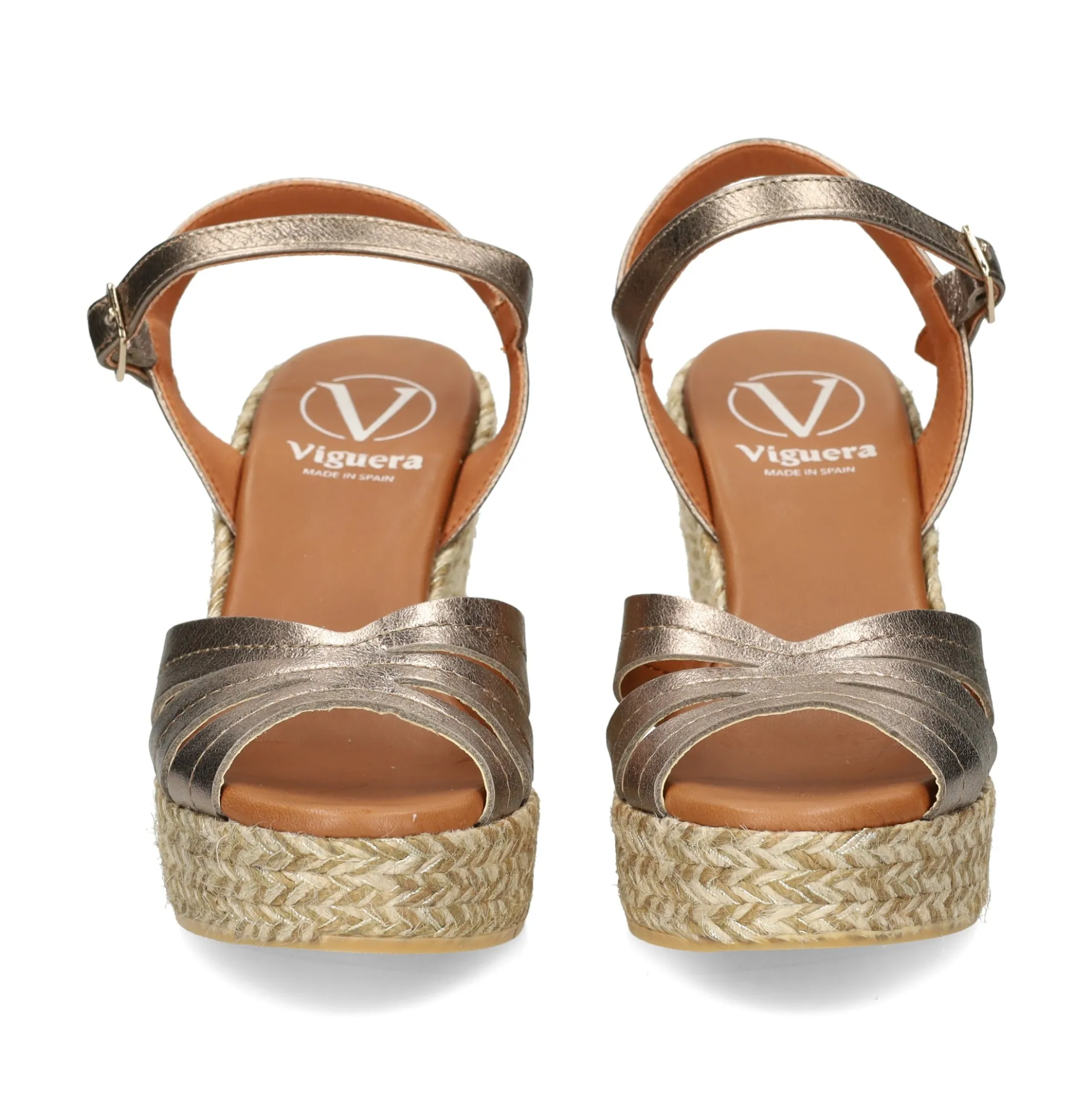VIGUERA Sandalias cuña de Mujer 2046 FUMO