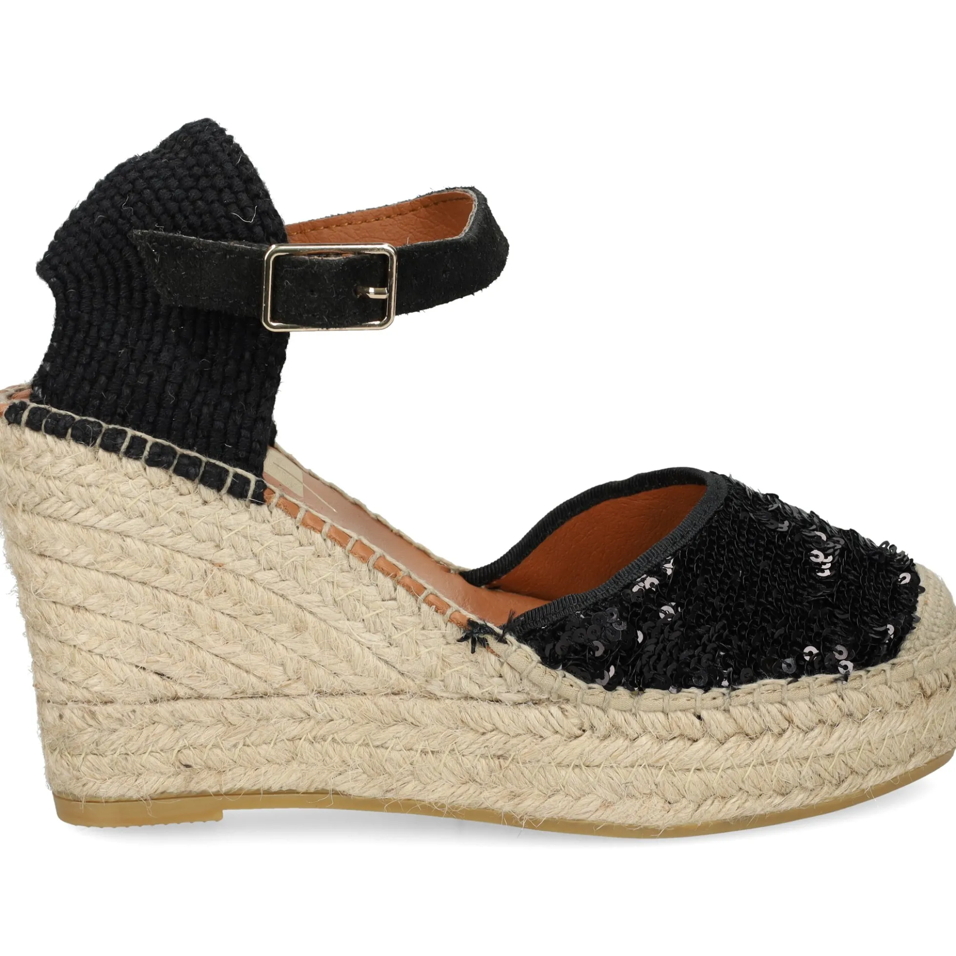 VIGUERA Zapatos cuña 1632 NEGRO