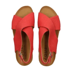 ZOURI Sandalias cuña de Mujer MERMAID SCARLET