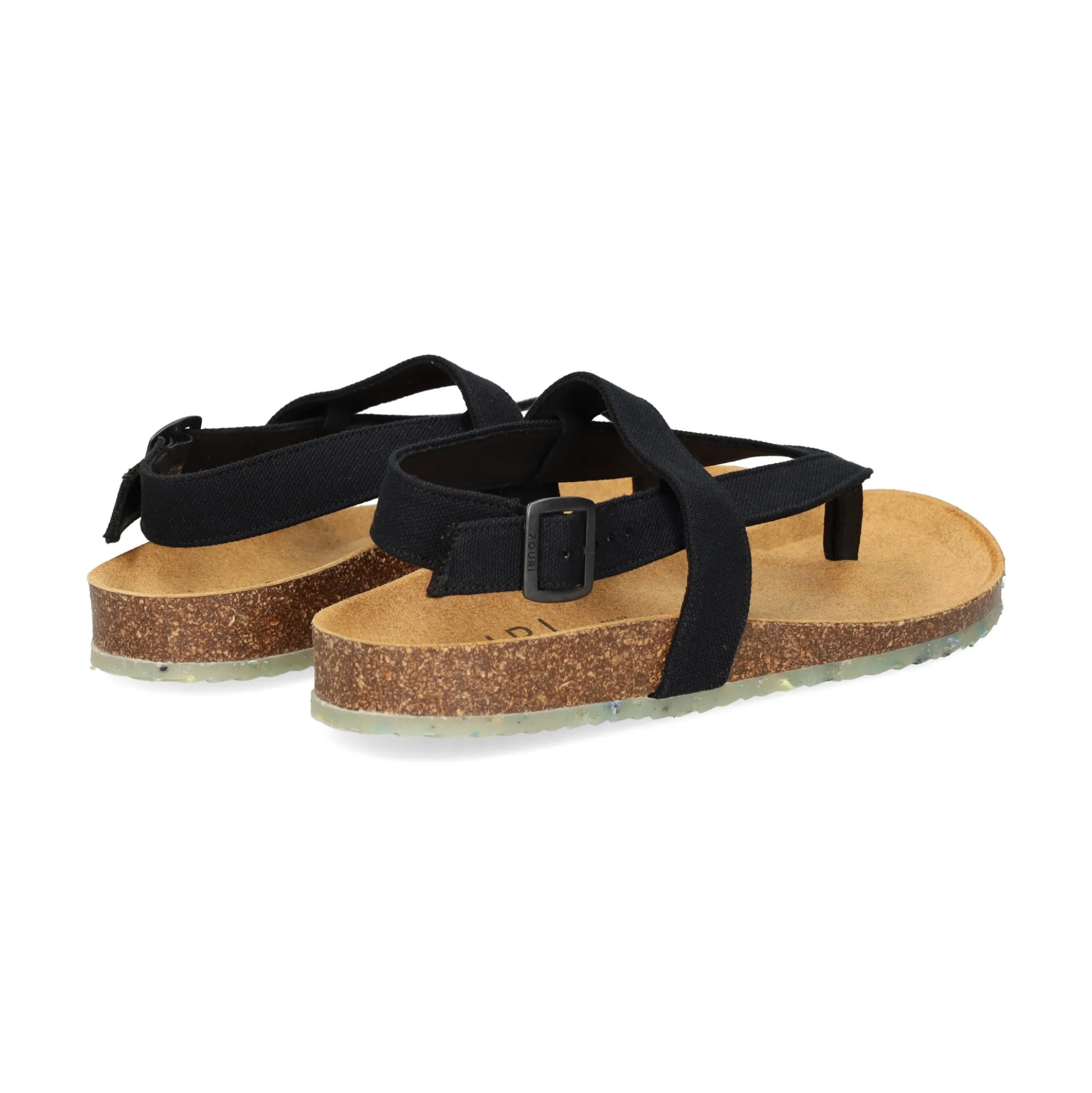 ZOURI Sandalias planas de Mujer ISLE NEGRO